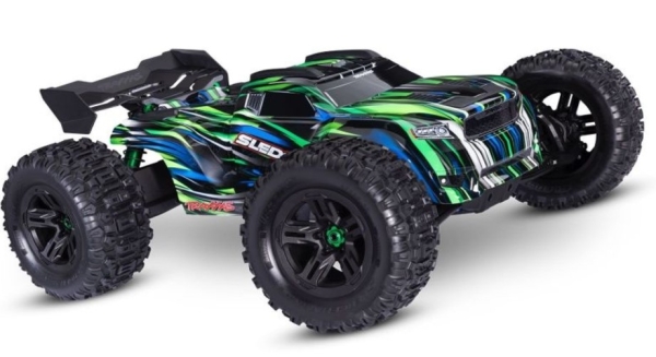 TRX95096-4 -GRN SLEDGE 4X4 BELTED ROT 1/8 MONSTER-TRUCK RTR